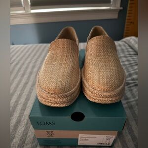 Toms Espadrille Slip-On Shoes in Natural Tan